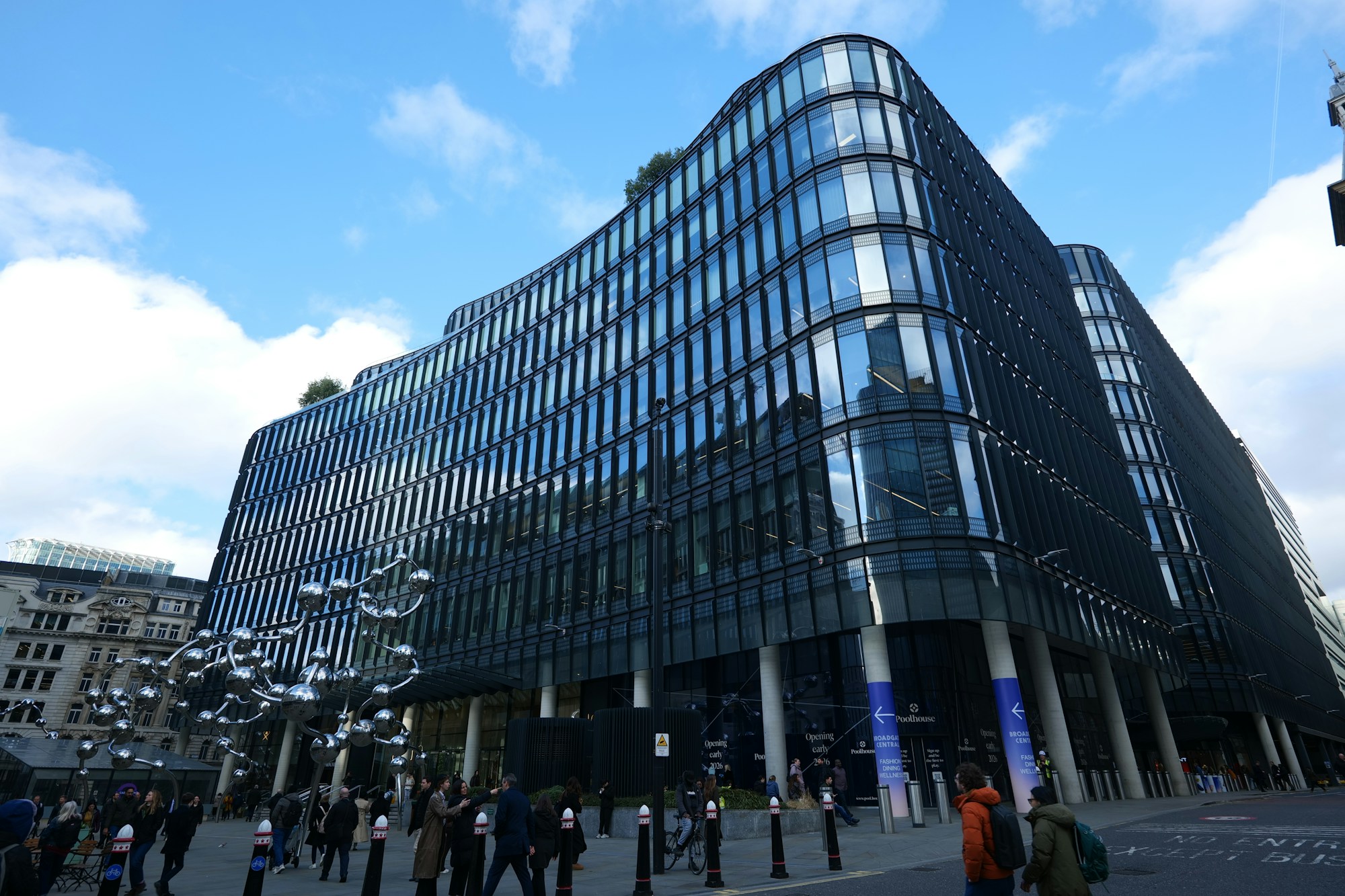 Modern glass commercial architecture in London